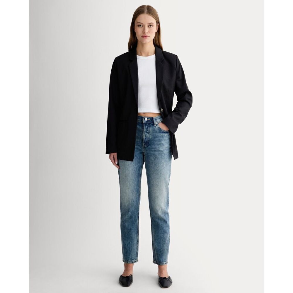 Everlane The Curvy 90's Cheeky Straight Jean Vintage Mid Blue Size 33, 30.5" Ins
